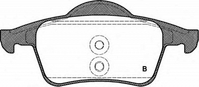 OPEN PARTS bpa071400 -  Комплект тормозных колодок, дисковый тормоз